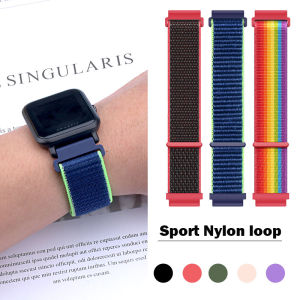 20mm/22mm watch band For Amazfit GTR/GTS 4-3-2-2e/GTR 42mm-47mm/bip-U-S-lite Nylon Loop strap sport correa amazfit gts 4-2 mini