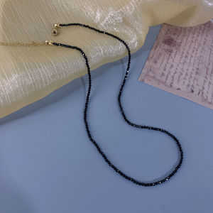 สร้อยคอ Choker ประดับเพชรเทียม 14K ทองชุบทอง โซ่กระดูกไหปลาร้า แฟชั่นสำหรับผู้หญิง สร้อยคอแบบใหม่ โซ่คอแบบบาง