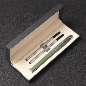 Metal Sign Pen Set Logo Engraved Giveaways GiftsWith Silver ClipOld Model Suitable for PresentCreatively Designed Gift Box