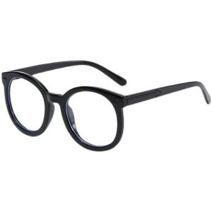 JN IMPRESSION แว่นตาย้อนยุค 0 มมวิ่ง สีดำล้วนลด สัดส่วนวรรณกรรมป้องกันสีฟ้า