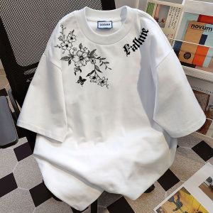 SUOSHE | Oversized Floral Print T-shirt for Men and Women