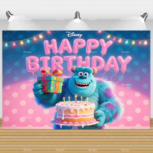 Cartoon Monsters University Backdrop Childrens Birthday Party Decorations Baby Shower Banner Photo Prop Poster Background Gifts