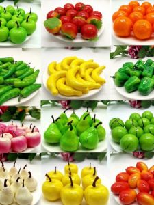 Mini Simulation Mixed Fruit Model Toy Vegetable Set Early Education Props Nursery Decorations Realistic Food Pretend Play Items