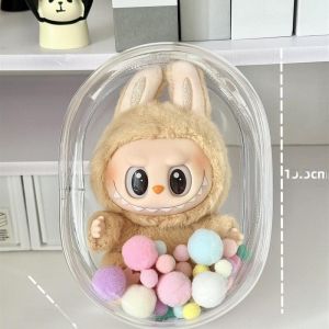 Labubu Party Protection Case Macaron Going out Baby Carrier Doll 15cm Cotton Dustproof Protective Cover Sitting Figure Toy Bag