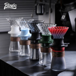 BINCOO Glass Reusable Coffee Filter Holder Pour Over Mesh Tea Dripper Cup Kitchen & Dining Coffee & Tea Coffee Making Accessories ﻿