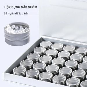Hộp Đựng Mỹ Phẩm Bằng Nhôm Bạc Đa Năng Trống Dùng Đựng Son Dưỡng Môi Dụng Cụ Làm Móng Kem Trang Điểm Hộp Đựng Đồ Dùng Làm Móng