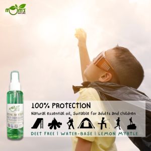 Moms Nature Lemon Myrtle Insect Repellent Spray – Natural DEET-Free Protection from Mosquitoes Ants Leeches & Flies Kid-Safe & Skin-Friendly Ready Stock MY