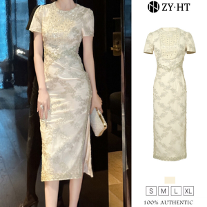 ZYHT ชุดเดรสทำงานของผู้หญิงชุดเดรสวันหยุดชุดเดรสเกาหลีชุดราตรีเข้าร่วมงานชุดเดรสสุดหรู Gaun Modis ชุดเดรสปาร์ตี้ชุดแต่งงาน61036