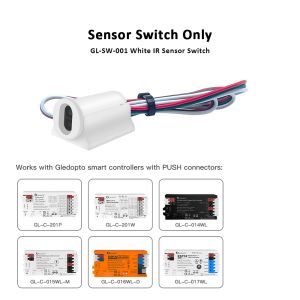ZigBee Pro 5 in 1 LED Controller GL-C-201P 20A  RGBCCT RGBW RGB CCT DIM Smart Life APP Alexa Voice Control with IR Sensor Switch