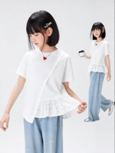 zosee | Cotton Splicing Design Girls T-shirt