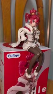 Bandai | 15cm FuRyu Utau Kasane Teto Anime Girl Figure Noodle Stopper Teto Kasane Robo Synthesizer V AI Action Figure Model Doll Toy Gift