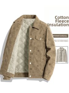 LIEYAN | Corduroy Printed Cotton Padded Jacket for Men