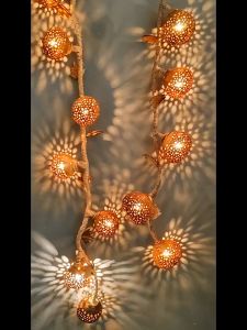 Coconut Shell Light String with 6 Coconut Shell Lights Plug-in Coffee Shop Bar Home Decoration