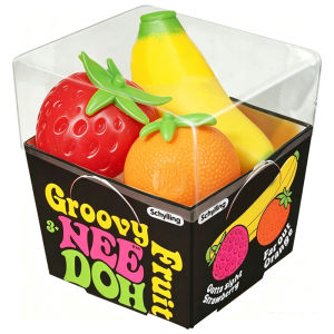 Schylling | Bộ Đồ Chơi Bóp Xả Stress Groovy Fruit Needoh 3 Món Mô Phỏng Dâu Tây Chuối Cam Đồ Chơi Cảm Giác Giảm Căng Thẳng Và Lo Âu Chất Liệu TPR