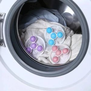 Reusable Washing Machine Filter Balls Pet Hair Catcher Floating Lint Remover Mesh Laundry Cleaning Tool Blue Pink Purple Washing