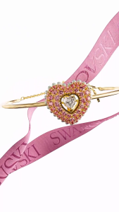💖Swarovski💖(New) Hyperbola heart-shaped pink gemstone pearl bracelet S925 sterling silver womens fashion bracelet hypoallergenic non-allergenic Valentines Day gift birthday gift for girlfriend bestie