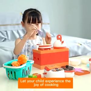84PCS Children Kitchen Toys Simulation Dinnerware Educational Toys Mini Food Pretend Girls Toys Cooking Toys
