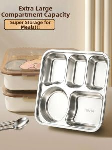 YOULUNMEI | Insulated Stainless Steel Large Capacity Bento Box with Compartments