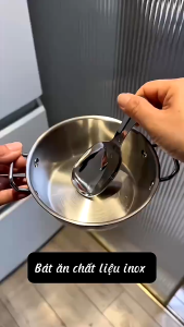Bộ Bát Inox Có Hai Quai Kèm Thìa Bát Mì Hàn Quốc Chống Gỉ Dày Dặn An Toàn Dùng Ăn Cơm Mì Cháo Ngũ Cốc