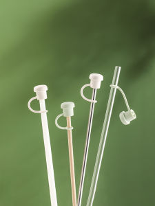 Food Grade Silicone Dustproof Cap Small Size Non-Disposable Straw Stopper Anti-Dirty Heat Resistant Straw Accessories