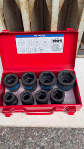 Bộ tuýp 3/4 inch 8pcs đen ngắn 19-38mm 6408MP10 Kingtony