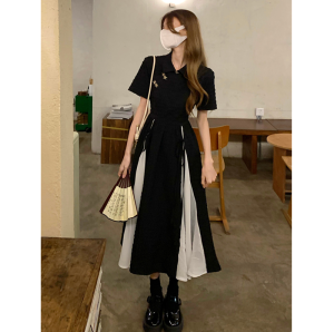 New Chinese Style Improved Cheongsam Dress Womens Summer French Style Fancy Temperament Waist-Controlled Slimming Small Dress