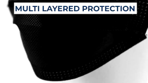 50pcs Premium Full Black Mask 3ply Face Mask Disposable