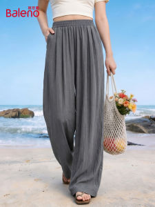 BALENO | High Waist Flowy Relaxed Style Casual Wide Leg Pants For Petite H