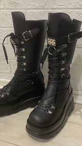 Sepatu Boots chunky Panjang Wanita Hak Tinggi Fashion Koleksi SK 291