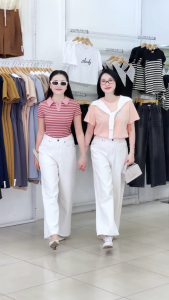 [MUA 2 GIẢM 130K] Quần Jean Nữ GUMAC Form Suông Cạp Cao Tôn Dáng Túi Hàm Ếch Cá Tính LQJF1102
