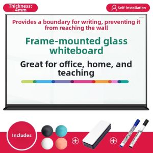 deli | Magnetic Erasable Mobile Tempered Glass Whiteboard