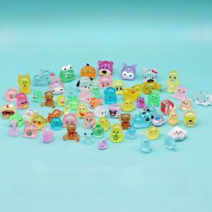 Mini Glowing Cartoon Animal Figurine DIY Resin Cute Blind Bag Series Random Creative Gift Home Decoration Small Sculpture