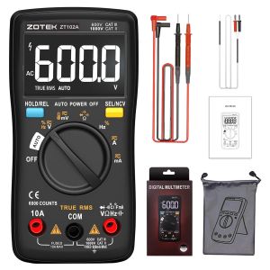 ZOYI Digital Multimeter ZT-102A 6000 mengira penguji transistor meter elektrik Auto Rang AC/DC proses penentukuran voltan lain