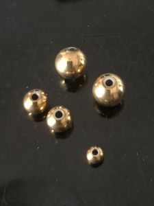 Gold Beads Stainless Steel Necklace Loose Beads Bracelet Spacer Titanium Solid Buddha Beads DIY Jewelry Accessories