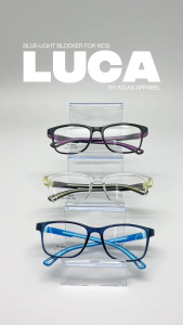 Atlas Apparel LUCA Premium Blue Light Blocking Anti-Radiation Eyeglasses for Kids/Pre-Teens - Square Frame