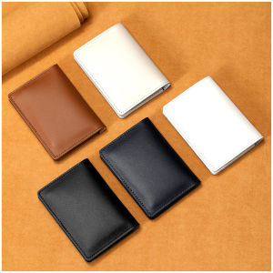 2024 Real Leather Slim ID Credit Card Holder Men and Women Minimalism Cowhide ins Mini Ultrathin Cards Cases