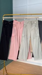 C7966 Reggie Cross Hem Cargo Pants: Pakaian Pria Casual untuk Aktivitas Outdoor