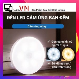 Đèn LED Cảm Ứng Chuyển Động Tự Động Sáng Trong Đêm Khi Có Người Đi Qua - Đèn Cảm Biến Thông Minh - Đèn Ngủ Cảm Ứng Tặng Kèm Cáp Sạc