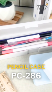 TRG Soft Plastic Pastel Color Pencil Case PC-286 - Tempat Kotak Pensil Tahan Air Alat Tulis Plastik PP TRG