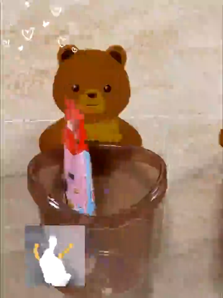 Tooth Brush Holder Bathroom Organizer Wall-mounted Bear Toothbrush Mouthwash Cup