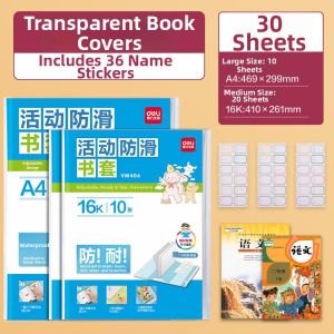 deli | Self-Adhesive Transparent Book Cover Protection Sleeve