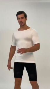 ชุดบอดี้สูท เสื้อยืด กระชับสัดส่วน รัดรูป เสื้อกล้าม เข็มขัด เทรนเนอร์ ลดน้ําหนัก สําหรับผู้ชาย อัพเดท: {