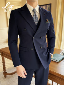 Lexiao | Bộ Đồ Cưới Kinh Doanh Formal Vintage Đôi Nút