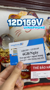 Trọn Gói 1 Năm Sim 5G Vina 12VD149 / 12D159V MIỄN PHÍ 180Gb/Tháng Kèm 1500 Phút Nội Mạng 200 Ngoại Mạng 200 Tin nhắn Mỗi Tháng FREESHIP - CHƯA KÍCH HOẠT.