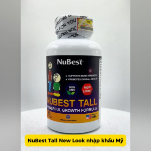 Viên Hỗ Trợ Phát Triển Xương Nubest Tall New Look Dành Cho Trẻ Từ 5-19 Tuổi 60 Viên/Hộp