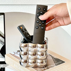 Modern Minimalist Ceramic Desktop Organizer Box Remote Control Cosmetic Brush Living Room Entrance Key Storage Container