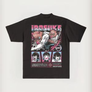 Demon Slayer Anime 2025 Summer New Mens T-Shirt Harajuku Street Graffiti Printing Casual Loose Large Size Short Sleeve Top