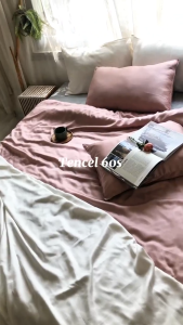 Ga Trải Giường Chất Liệu Tencel 60s RUNA CORNER Cao Cấp Mềm Mướt Màu Trơn Bo Chun Nhiều Kích Thước