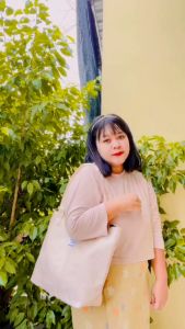 NEVSET TOTEBAG KANVAS BAG CANVAS LOKAL INDONESIA TAS WANITA MURAH SEMARANG GROSIR COD SIS