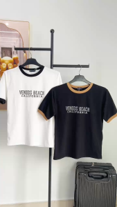 Áo Thun Cổ Tròn VENI BEACH Tay Ngắn Vải Cotton Co Giãn 4 Chiều Form Regular Fit - TUTEE